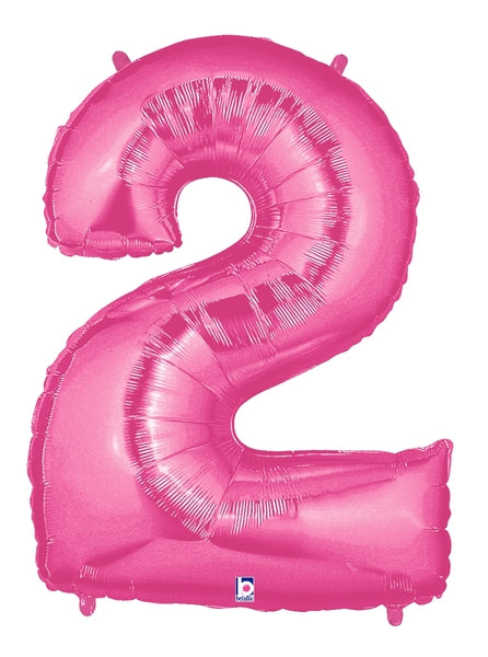40" Number 2 Pink Balloon