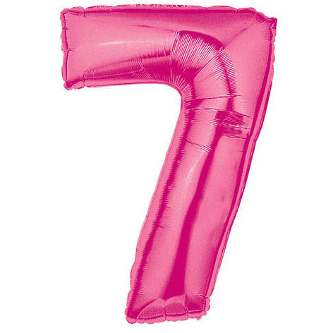 40" Number 7 Pink Balloon