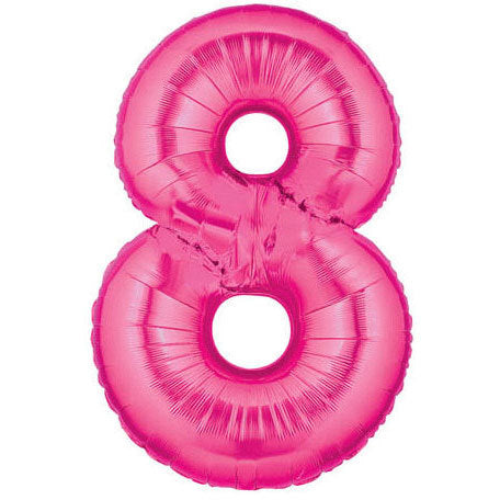 40" Number 8 Pink Balloon