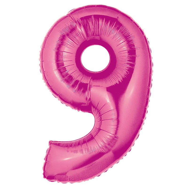 40" Number 9 Pink Balloon