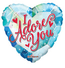 18" I Adore You Gem Heart Balloon