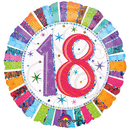 18" Holographic Radiant Birthday 18 Balloon