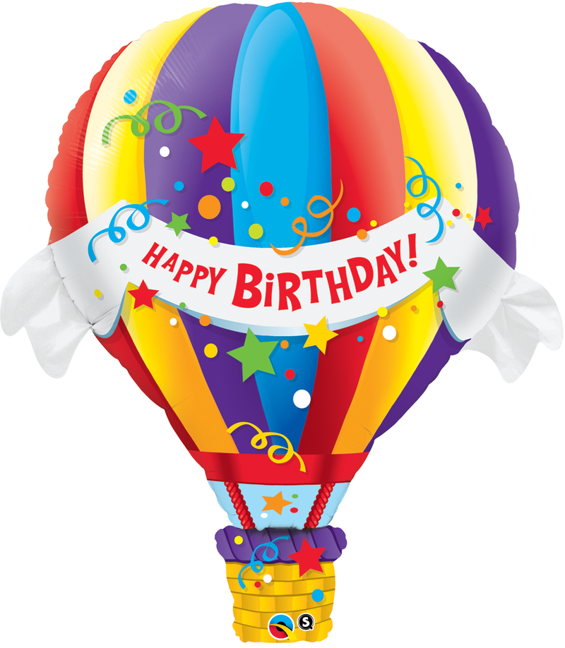 Happy Birthday Hot Air Balloon Jumbo Balloon