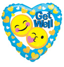 18" Get Well Heart Balloon