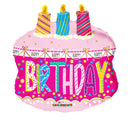 20" Happy Birthday Cake With Candles Balloon
