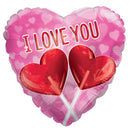 18" I Love You Lollipops Balloon