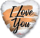 I Love You Gold Brush Balloon