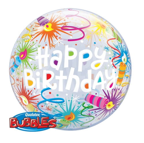 Happy Birthday Candles Bubble Balloon