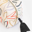 Multi Outline Hearts Foil Cube Cosmetic Bag