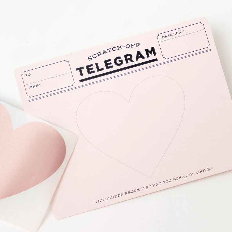 Rose Gold Telegram Scratch-off Card SALE