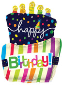 36" Happy Birthday Funky Cake Balloon