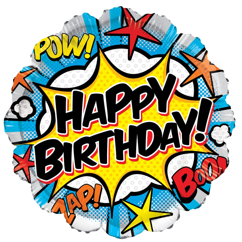 18" Happy Birthday! Comic Balloon