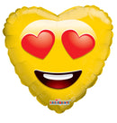 18" Smiley In Love Heart Balloon