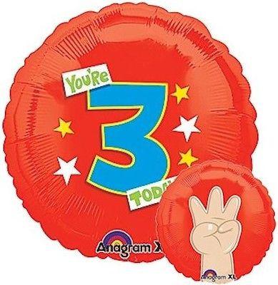 18" You're 3 Today Balloon