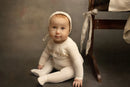 Linen Insert with Vintage Floral Embroidery Set White