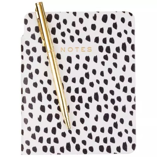 Black and White Pocket Journal and Pen Set