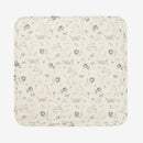 Safari Print Organic Muslin Baby Security Blanket With Fur Back