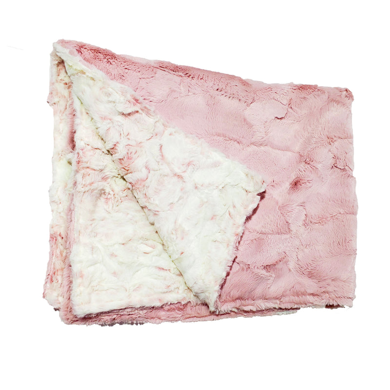 Luxe Cuddle Rosewater & Strawberry Cream Minky Blanket