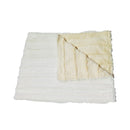 Cream & White Striped Minky Blanket
