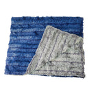 Charcoal & Denim Striped Minky Blanket