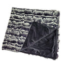 Lapin Black & Velour Back Minky Blanket