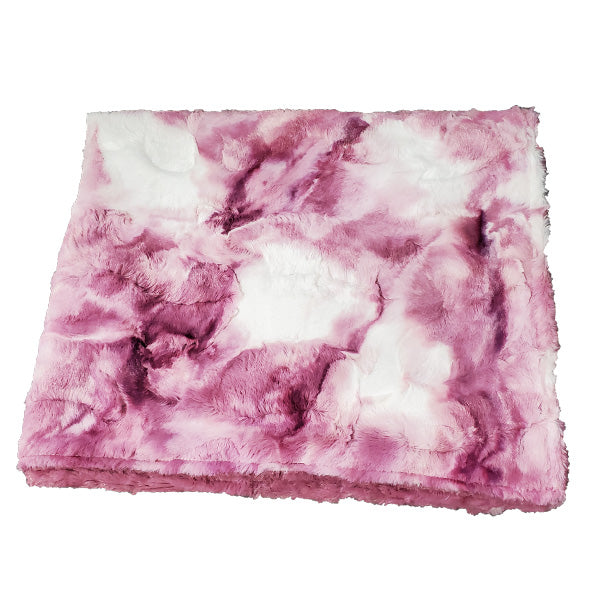 Luxe Cuddle Marble Berry Minky Blanket