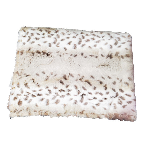 Luxe Cuddle Brown & White Leopard Minky Blanket