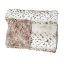 Luxe Cuddle Brown & White Leopard Minky Blanket