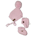 Acrylic Knit Baby Bonnet & Bootie Set