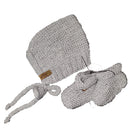 Acrylic Knit Baby Bonnet & Bootie Set