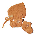 Merino Knit Baby Bonnet & Bootie Set