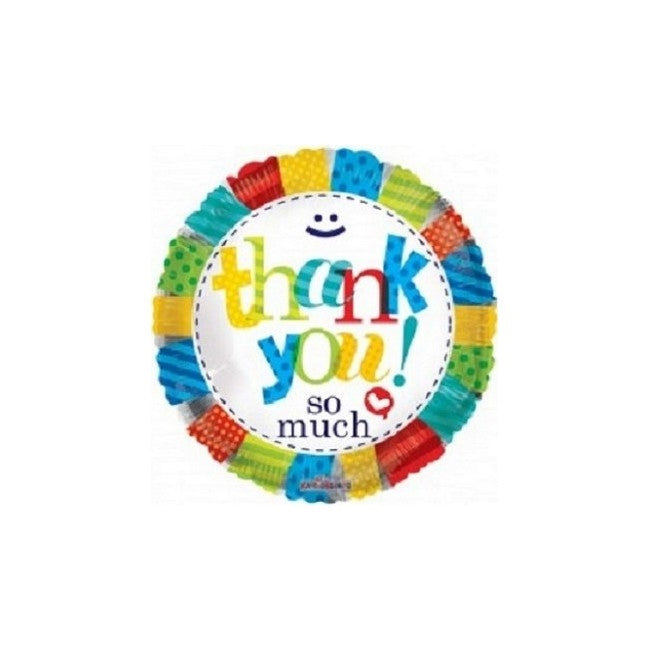 18" Thank You! So Much Pattern Balloon