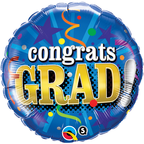 18" Congrats Grad! Party Balloon