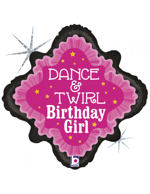 Dance & Twirl Birthday Girl Balloon