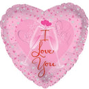 18" I Love You Champagne Glasses Balloon