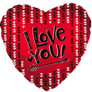 18" I Love You! With Arrow Balloon