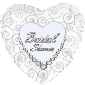 17" Bridal Shower Pearls Wishes Balloon