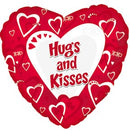 18" Hugs & Kisses Red Balloon