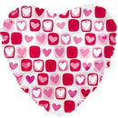 Clear Pink/Red Hearts Balloon