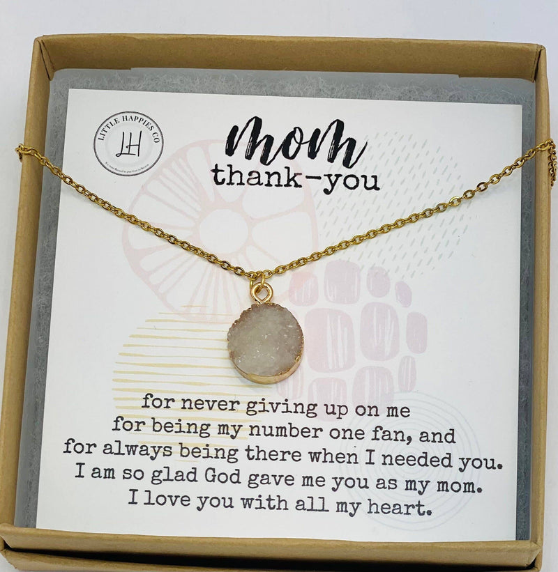 Druzy Necklace - Gift for Mom