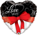 36" I Love You Red Ribbon Balloon