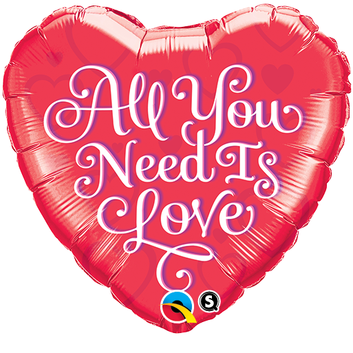 18" All You Need is Love Red Balloon