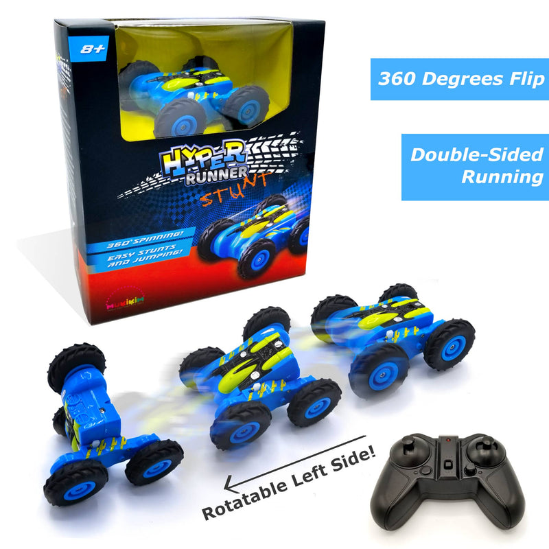 Hyper Runner Stunt Blue. 360° Spin & Double-Sided Run RC Car
