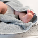 Hooded towel rabbit silver grey