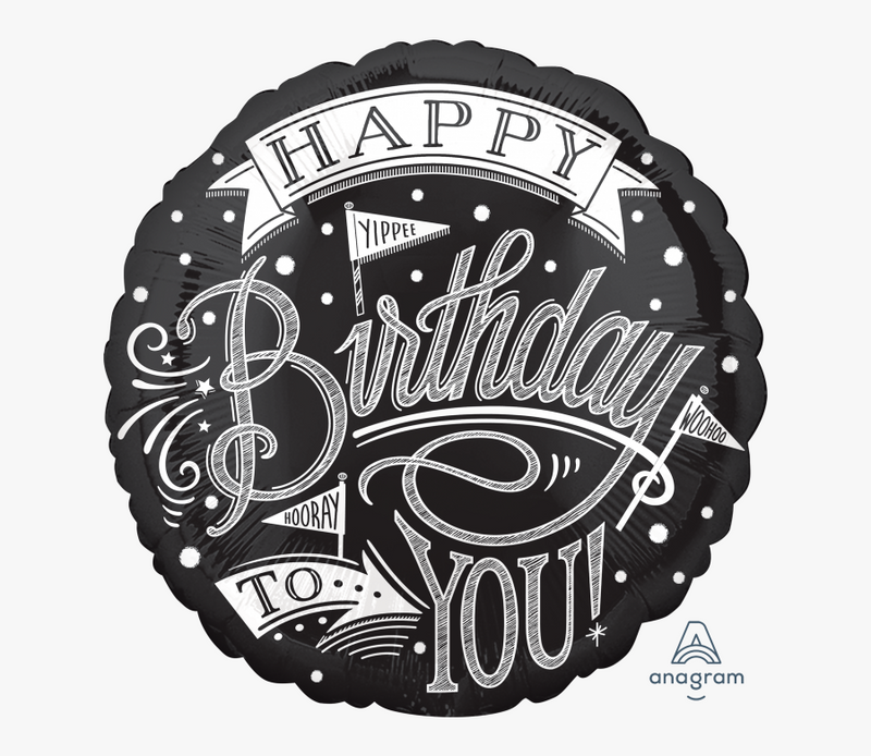 18" Happy Birthday To You! Chalkboard Balloon