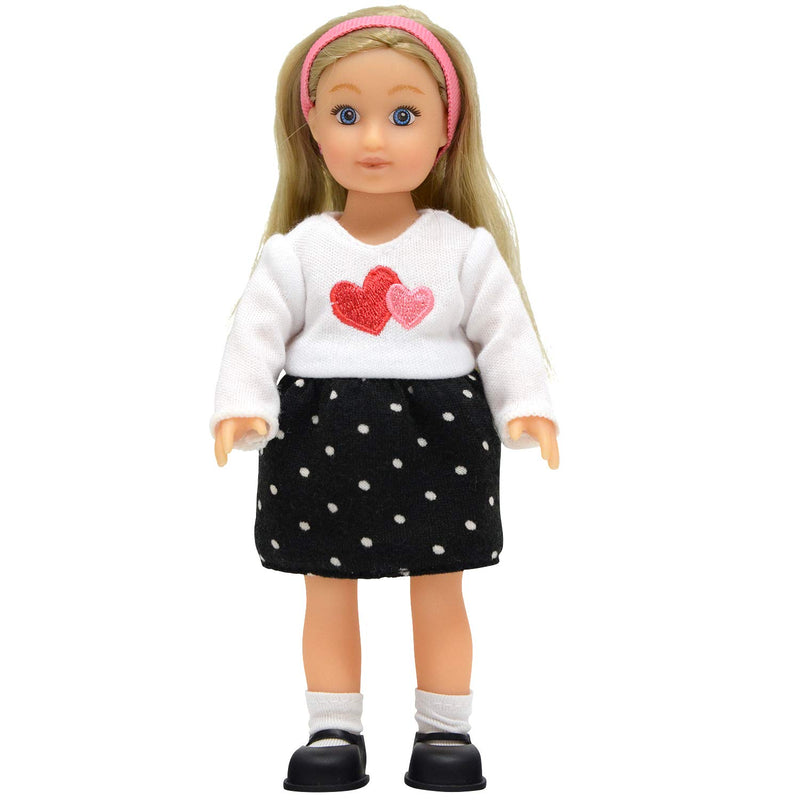 6.5" Mini Posable Doll - Heart Top
