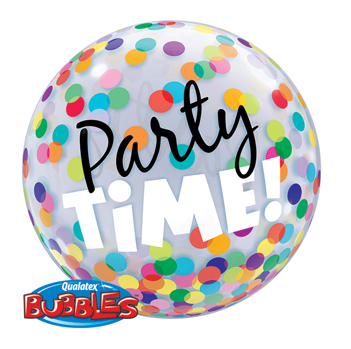Party Time! Colorful Dots Plastic Bubble Balloon