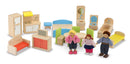 Hi-Rise Wooden Dollhouse and Furniture Set
