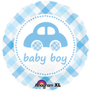Baby Boy Plaid Car Jumbo Balloon