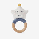 Celestial Star Wooden Baby Rattle